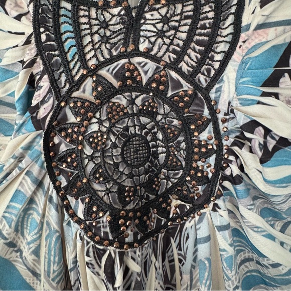 APT. 9 women’s boho maxi dress embroidery colorful size XS sleeveless - Picture 3 of 7